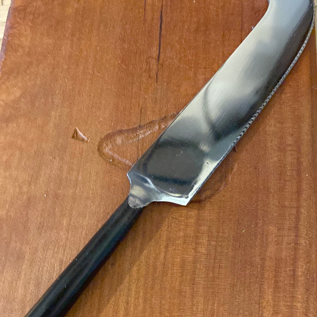 Burnished Black & Steel Cheese Knives