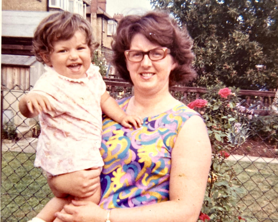 Lorraine and her Mum at home in London in 1970 ish