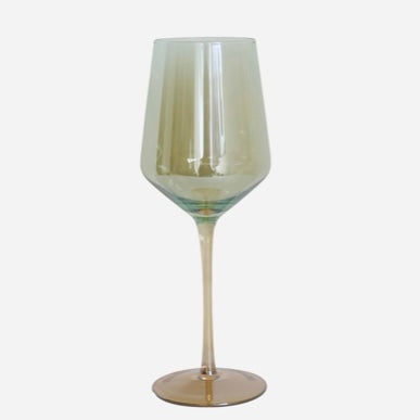 Wine glass with gradient color on a white background
