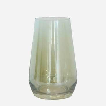 Capri stemless glass vase on a white background