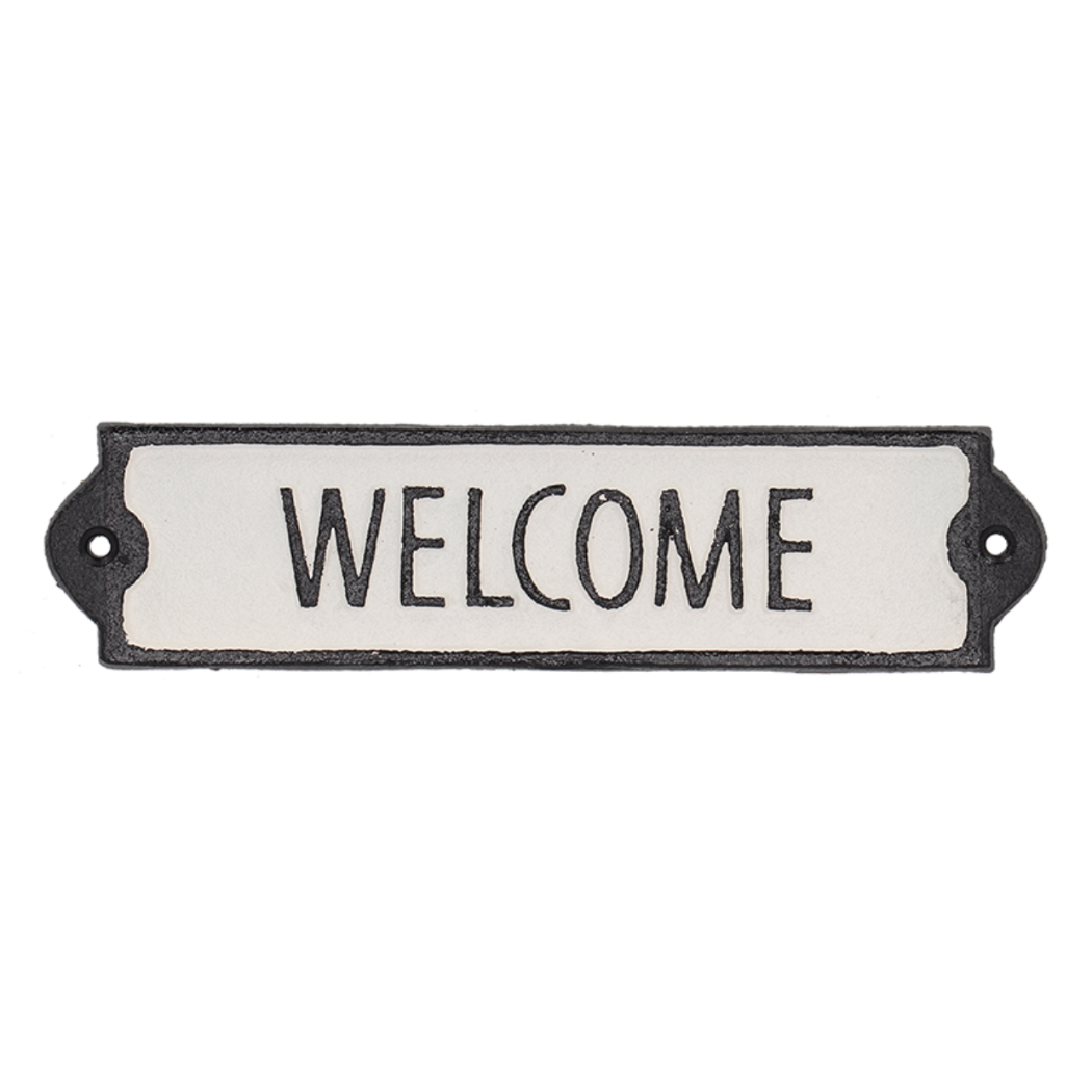 Cast Iron 'Welcome' Sign