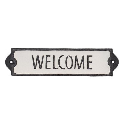 Cast Iron 'Welcome' Sign