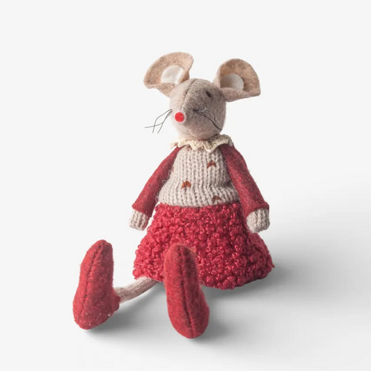 French Country | Red Edna Mouse Sitting