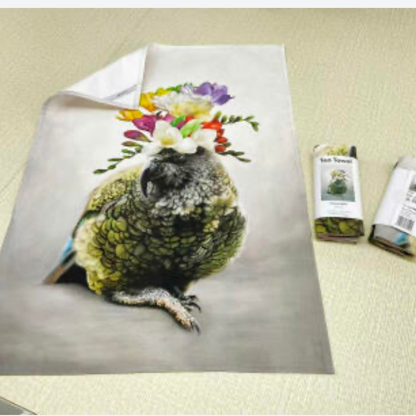 Freesia Kahlo Tea Towel