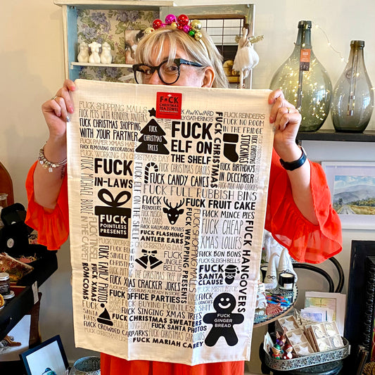 F*CK Christmas Tea Towel