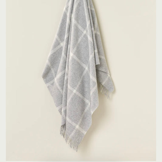 Exquisite Wool Traders | 100% NZ Merino - Windowpane Grey