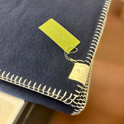 Exquisite Wool Traders | 100% Pure NZ Wool Blanket - Navy