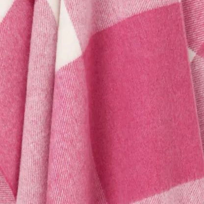 Exquisite Wool Traders | 100% NZ Merino - Pastel Block Check Pink