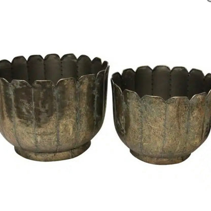 Golden Metal Planters