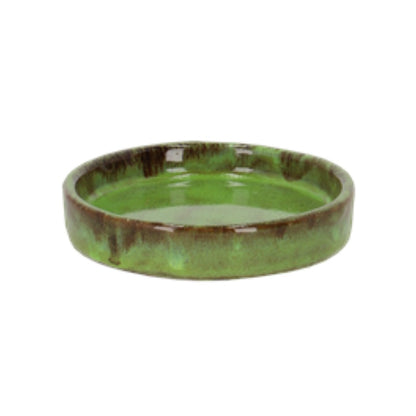 Glazed Green Flower Pot Saucer - 12cm