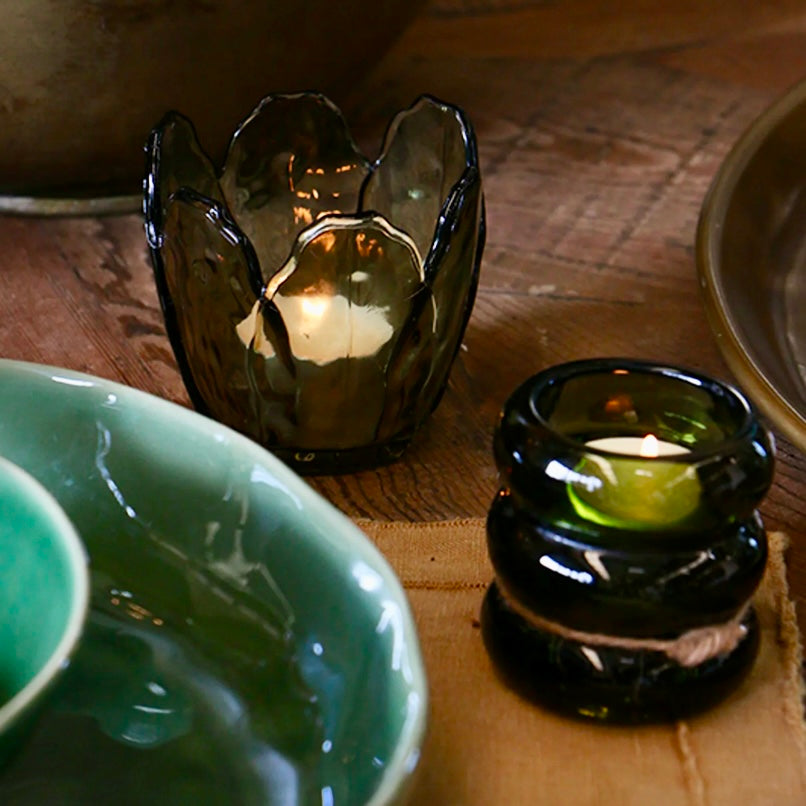Floret Glass Candle Holder