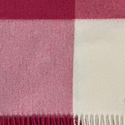 Exquisite Wool Traders | 100% NZ Merino - Pastel Block Check Pink