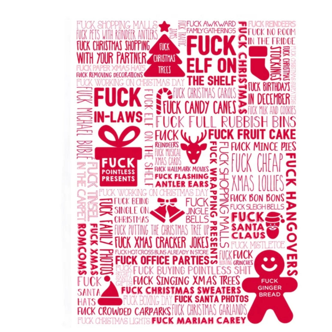 F*CK Christmas Tea Towel