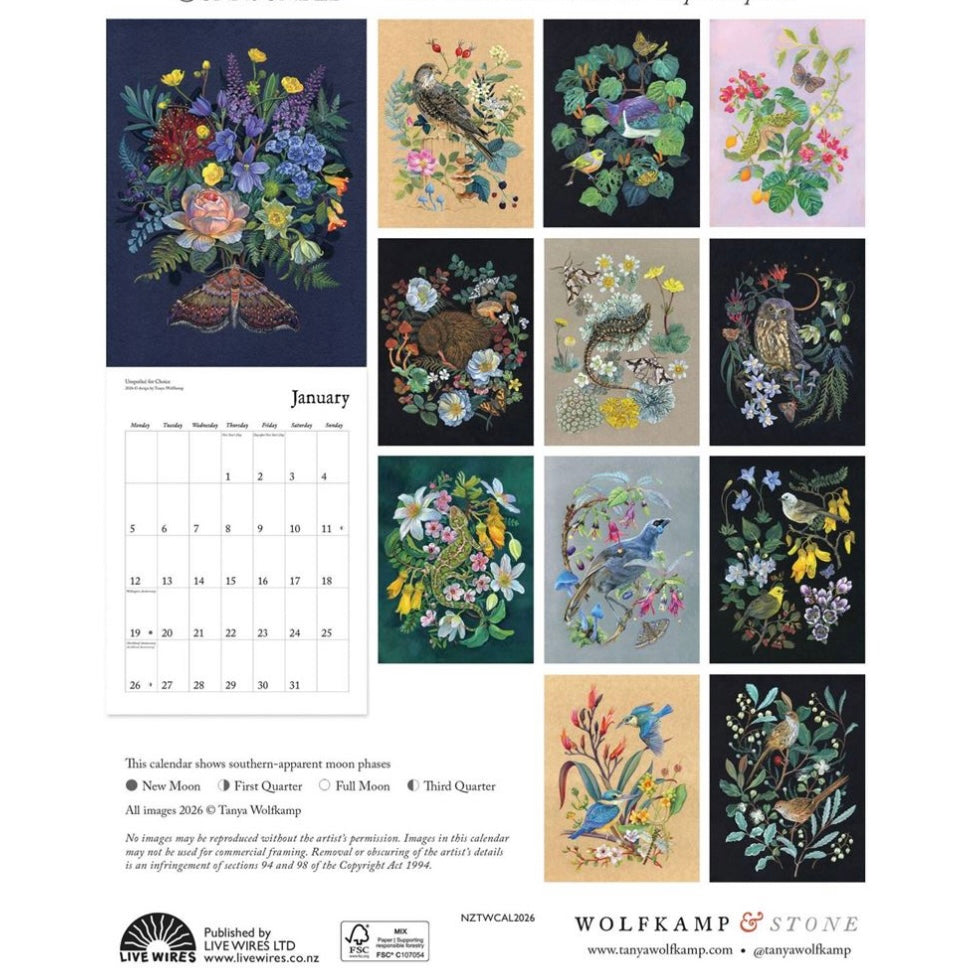 Tanya Wolfkampe 2026 Wall Calendar