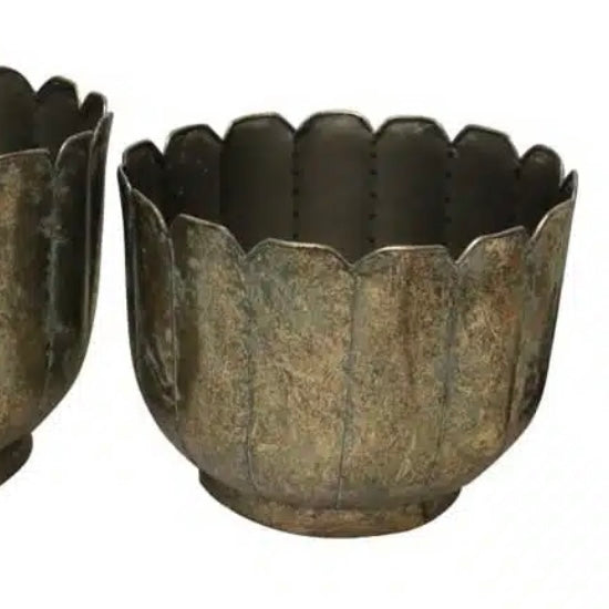 Golden Metal Planters