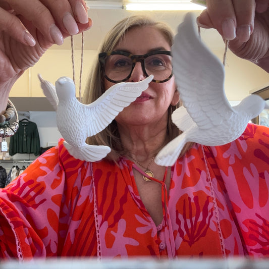 White Doves Hanging Decorations