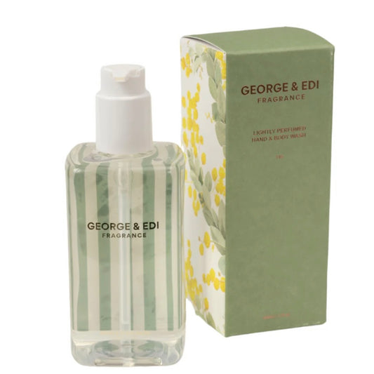 George & Edi fragrance bottle and packaging on a white background