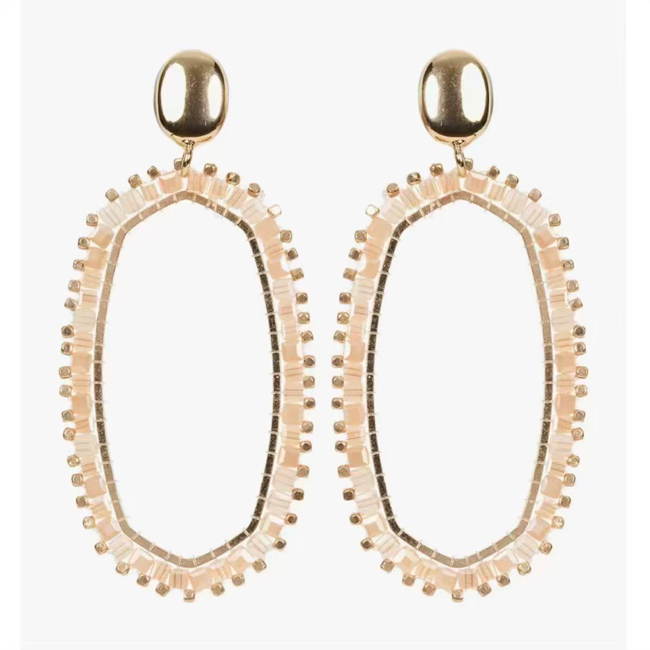 HAVEN | Baja Oval Earring Bisque