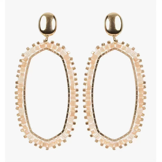HAVEN | Baja Oval Earring Bisque