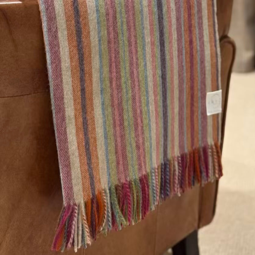 Exquisite Wool Traders | 100% NZ Merino - Santa Cruz Stripe Throw