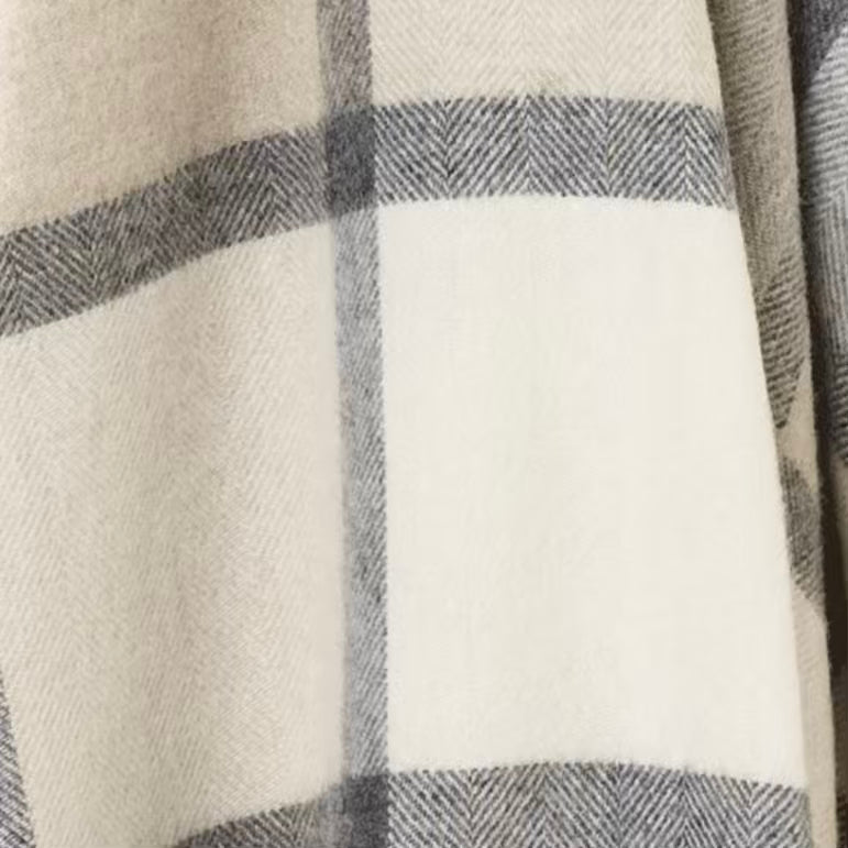 Exquisite Wool Traders | 100% NZ Merino - Windowpane Grey & White