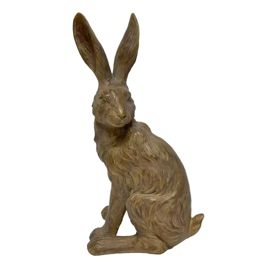 Junior Walnut Country Hare - Sitting
