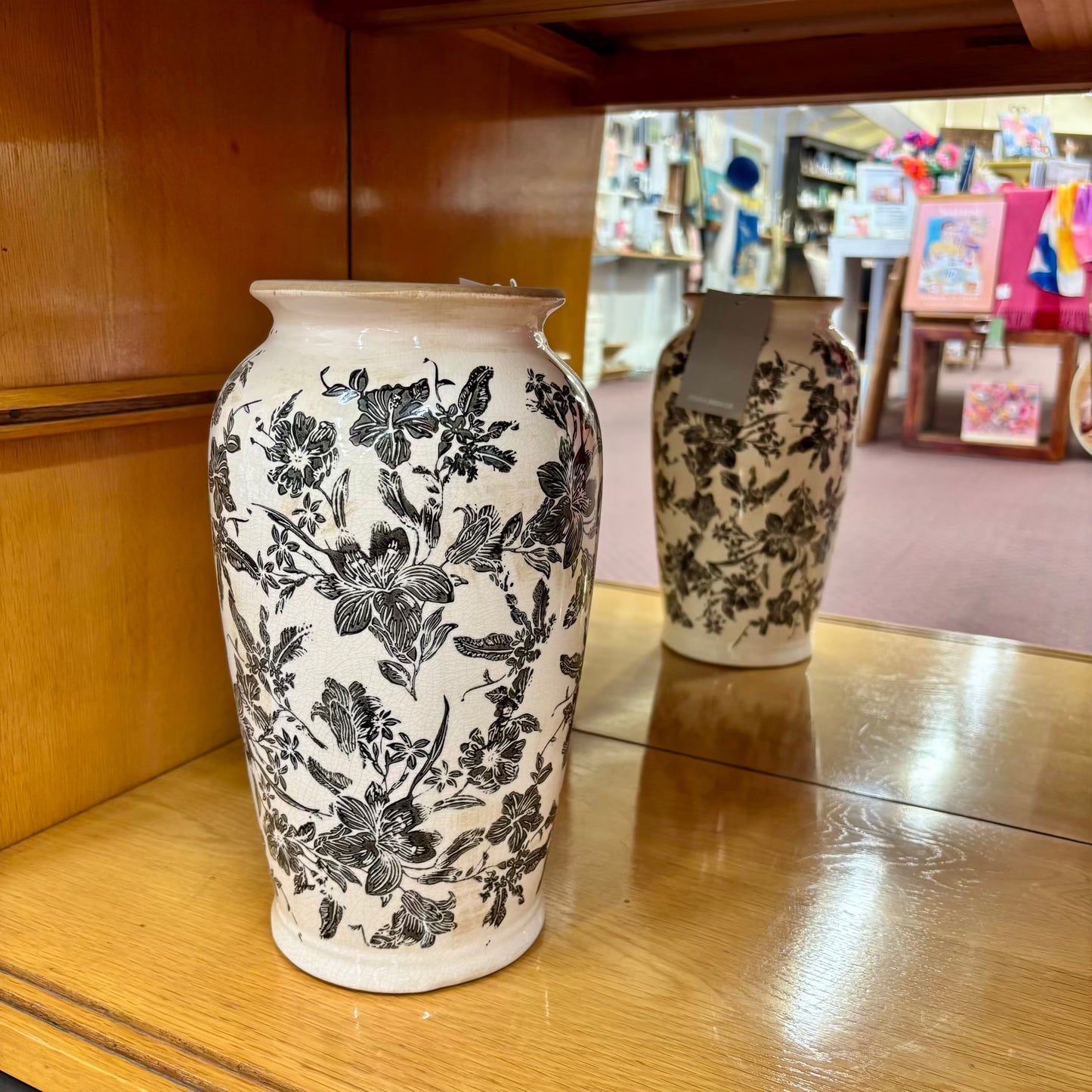 Black Floral Vase