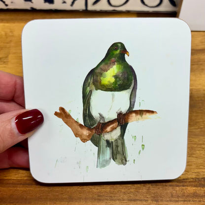 Meg Hawkins | Kereru and Piwakawaka Coasters