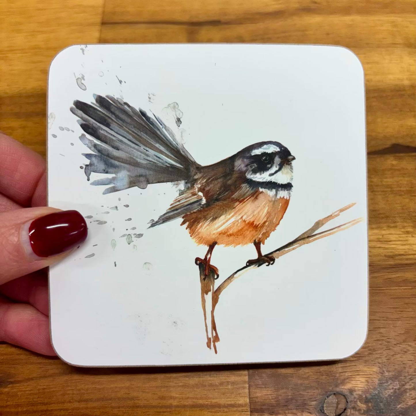 Meg Hawkins | Kereru and Piwakawaka Coasters