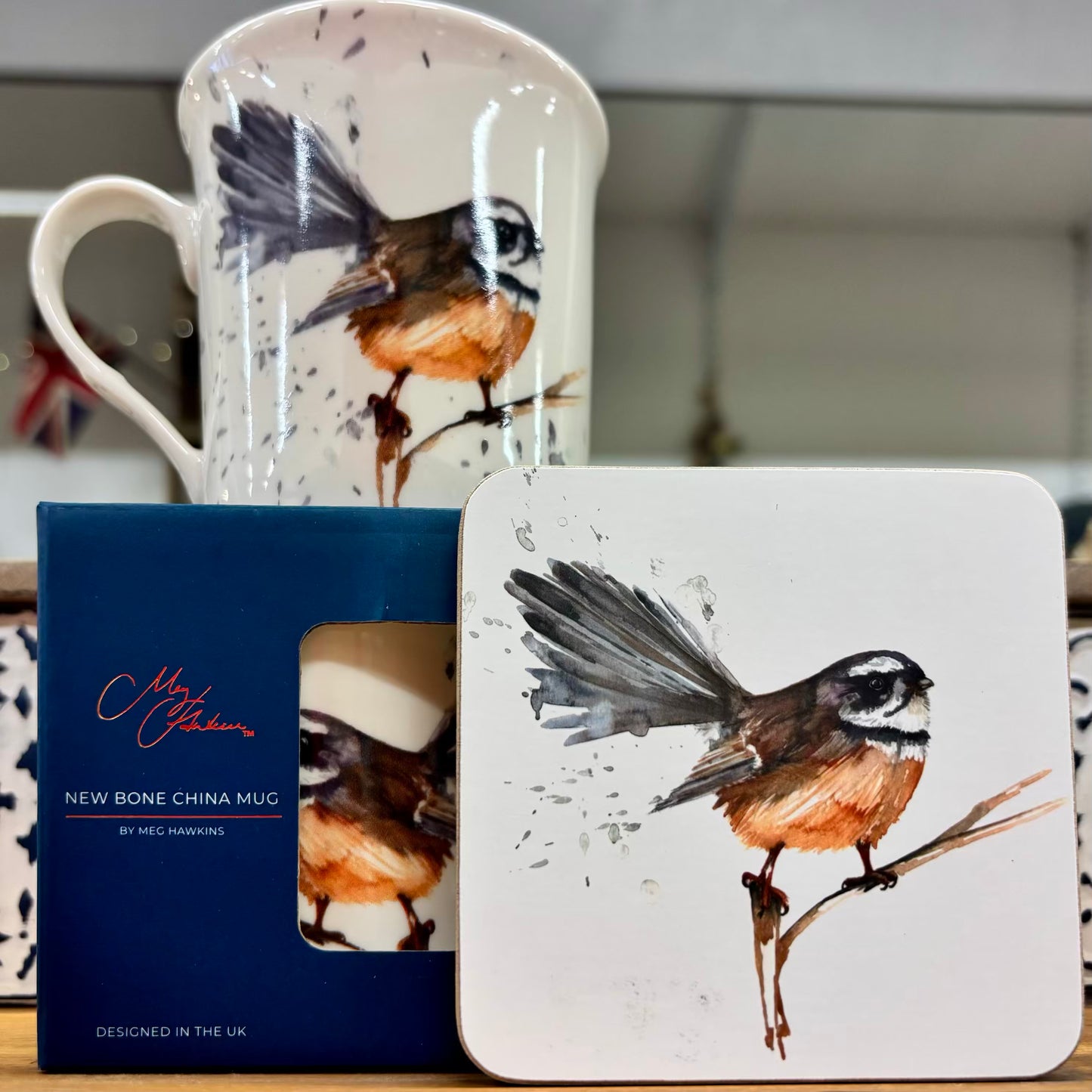 Meg Hawkins | Kereru and Piwakawaka Coasters