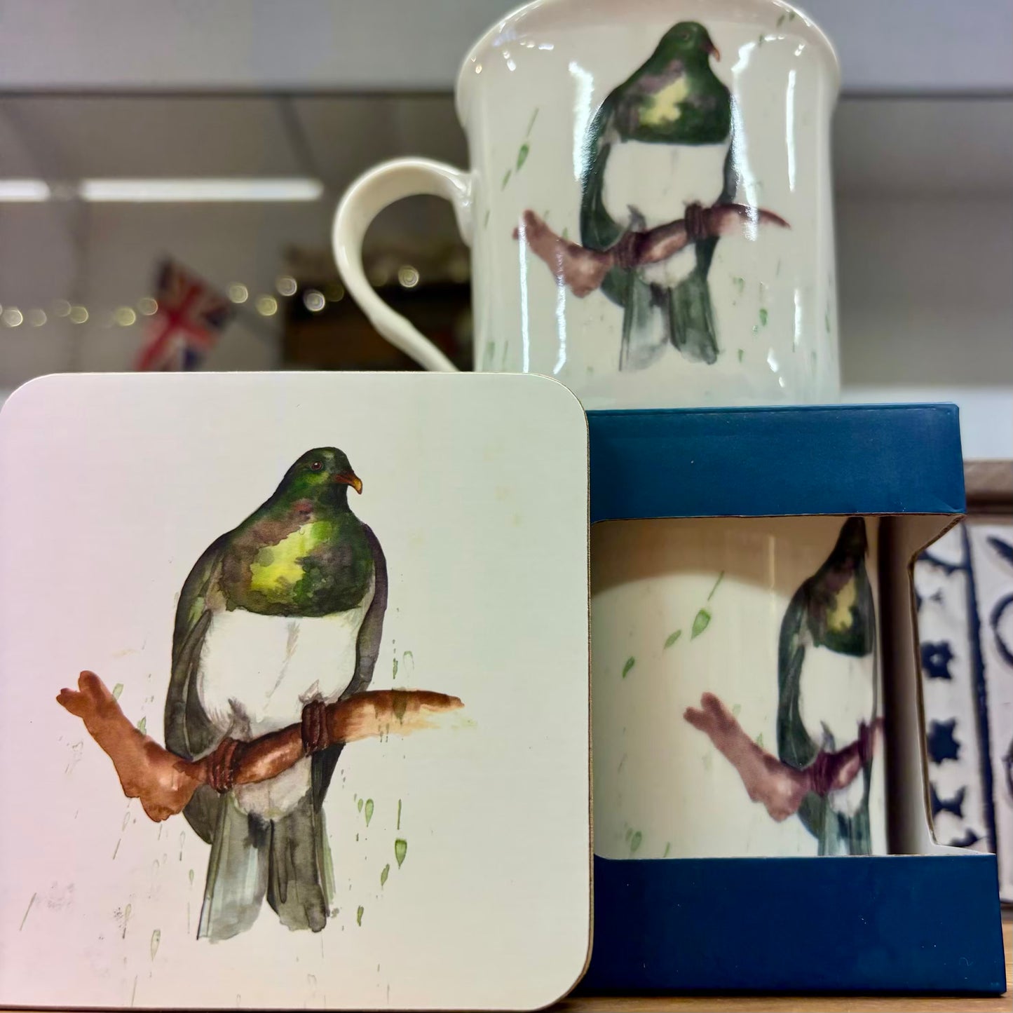 Meg Hawkins | Kereru and Piwakawaka Coasters