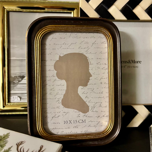 Deep Brown & Gold Photo Frame - 10 x 15 cm