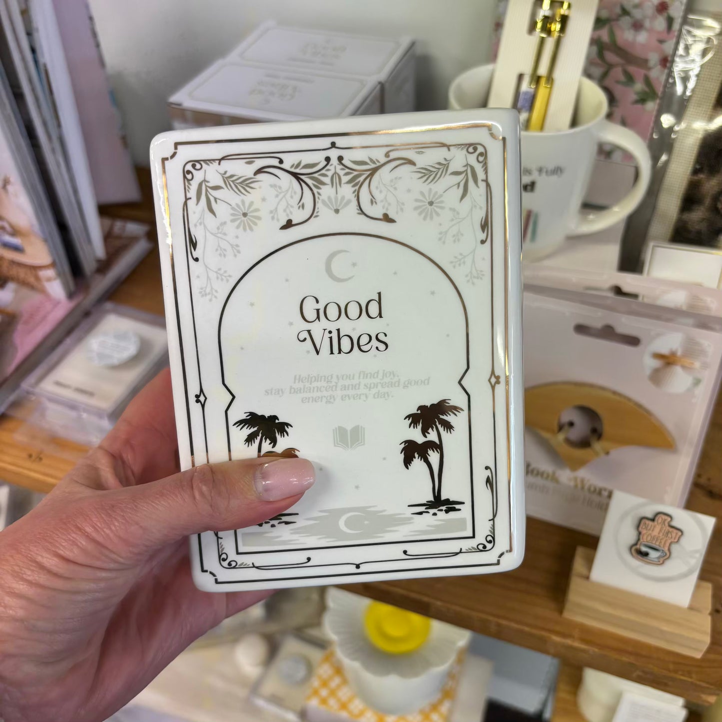 White Book Shaped Vase