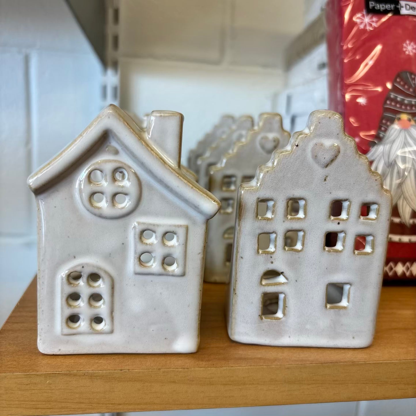 Mini Ceramic House Tea Light Holders