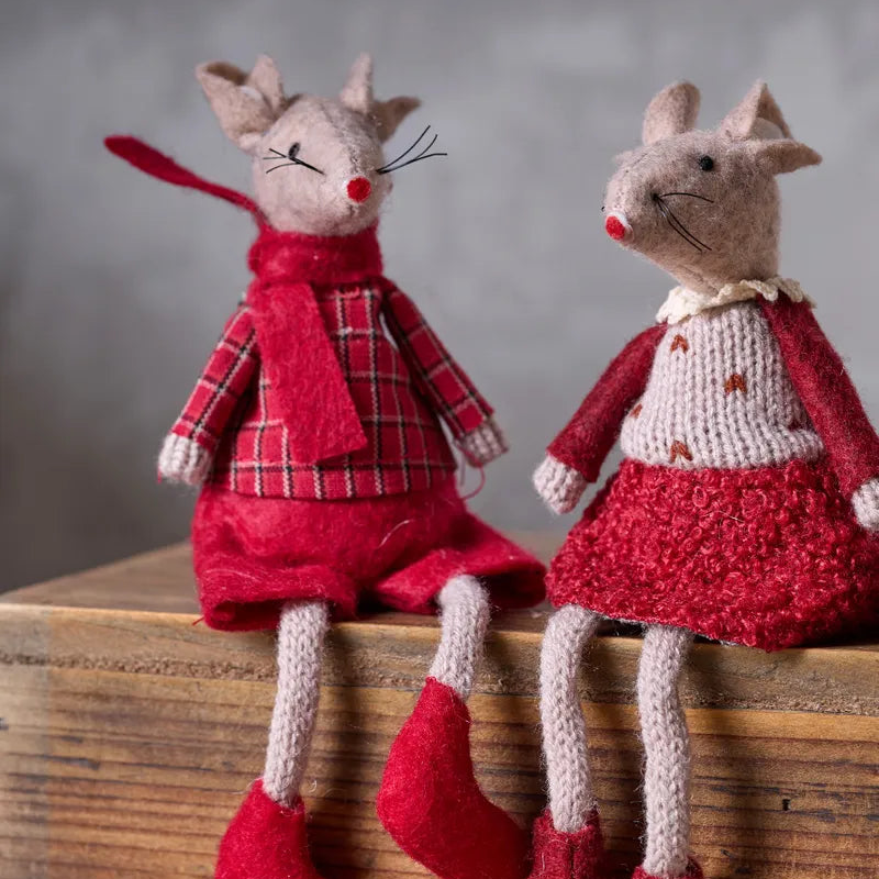French Country | Red Edna Mouse Sitting