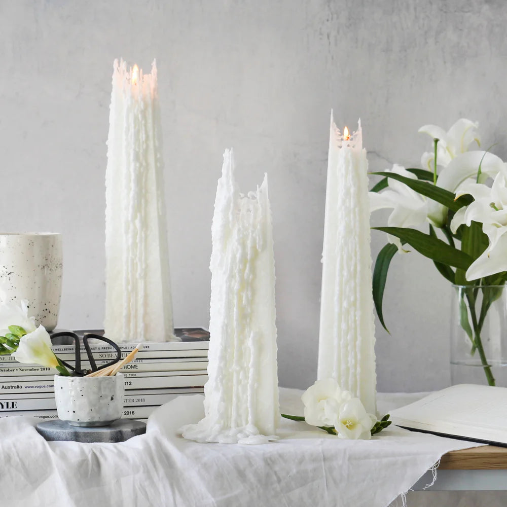 Living Light Candles | Pinot Blanc - White - Icicle Candles