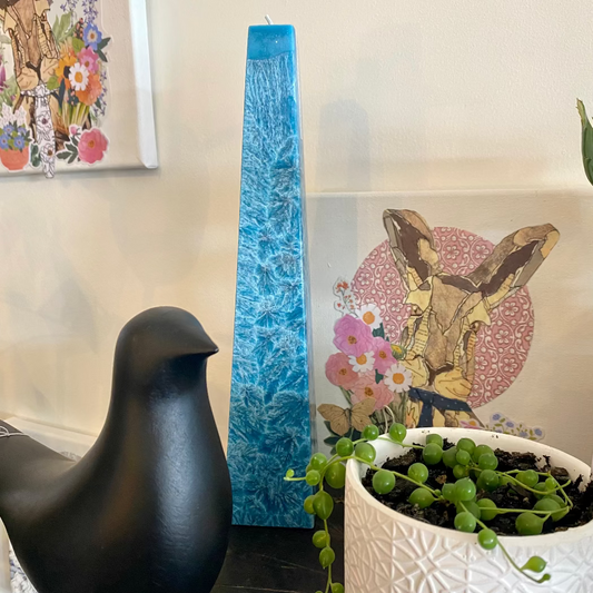 Living Light Candles | Ocean Sage - Aqua - Icicle Candles