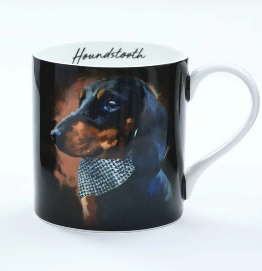 MM Linen | Pawtraits Houndstooth Mug