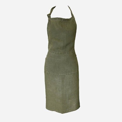 Green apron on a white background