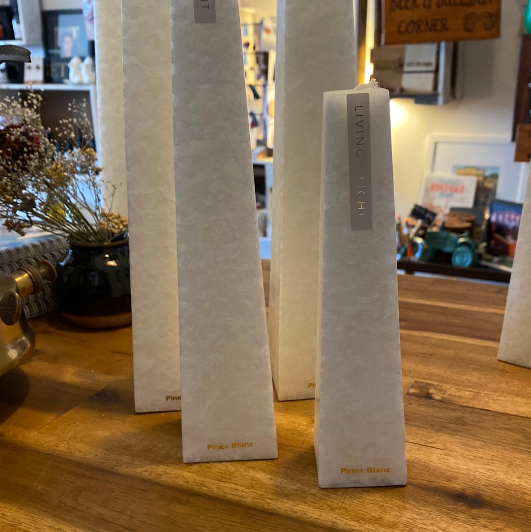 Living Light Candles | Pinot Blanc - White - Icicle Candles