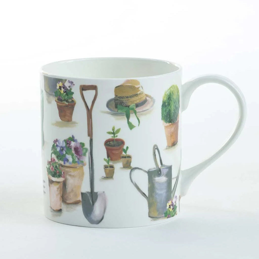 MM Linen | Gardening Bone China Mug