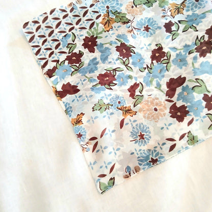 Floral patterned fabric on a light background