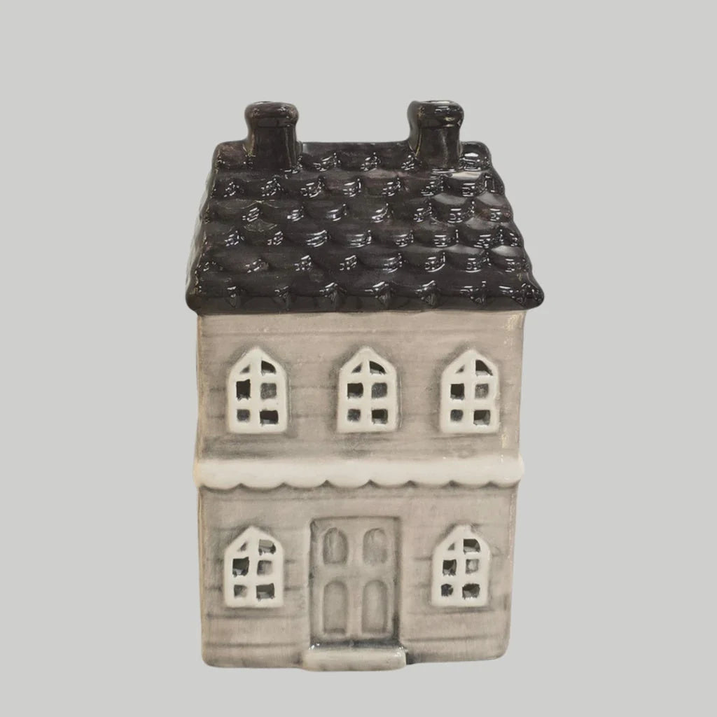 Stellar Haus | Porecelain Tealight House - Stone Manor