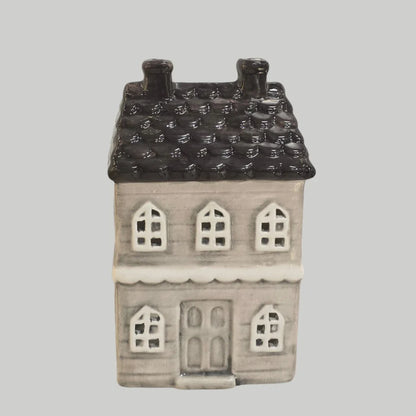 Stellar Haus | Porecelain Tealight House - Stone Manor
