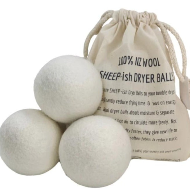 100% NZ WOOL DRYER BALLS - 3 PACK - Laundry-The Quirky Magpie