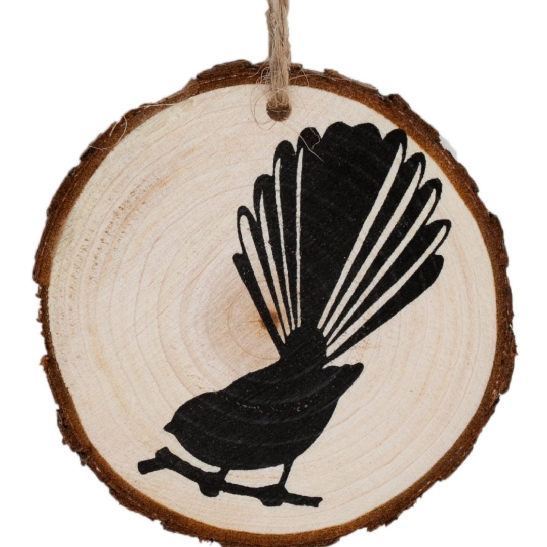 Hanging Wooden NZ Bird Decoration Tree Slice