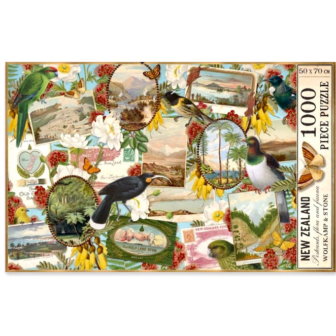 Wolfkamp & Stone | Birds & Postcard Jigsaw - 1000 piece
