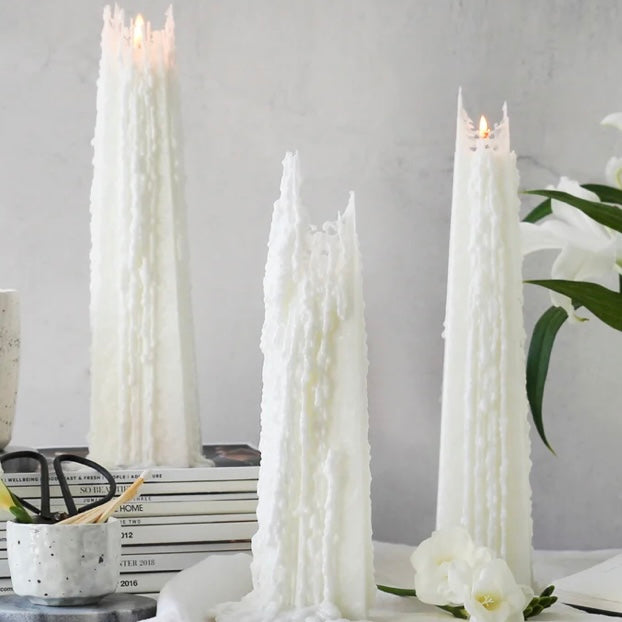 Living Light Candles | Pinot Blanc - White - Icicle Candles